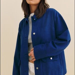 Reformation Royal Blue Utility Jacket NWT